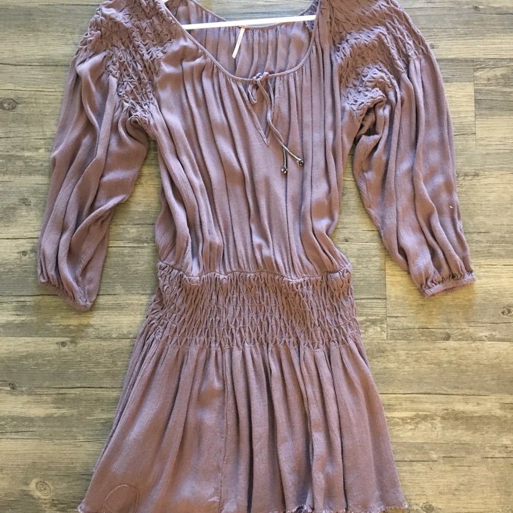 Purple boho dress
